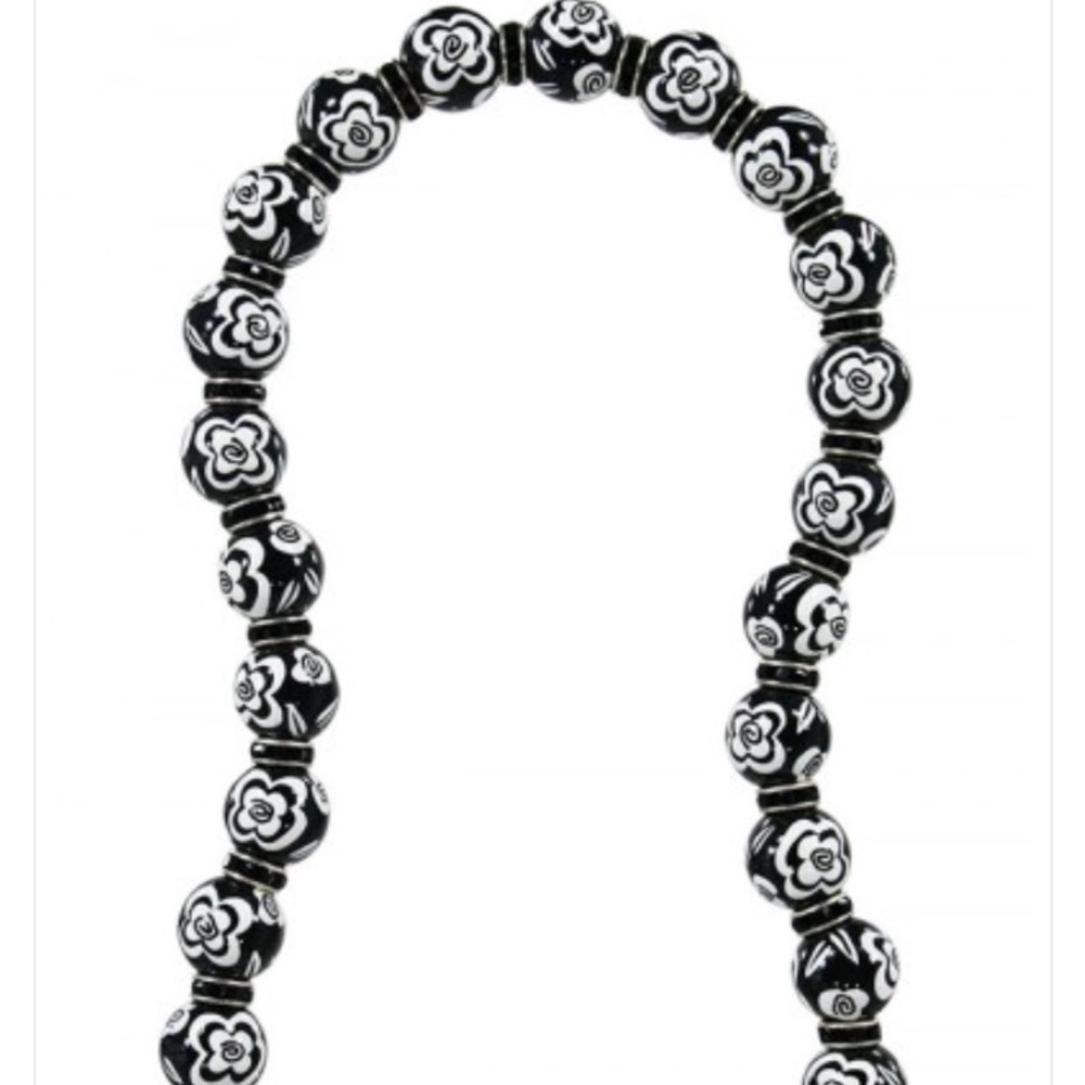 Angela Moore Camellia Swarovski necklace